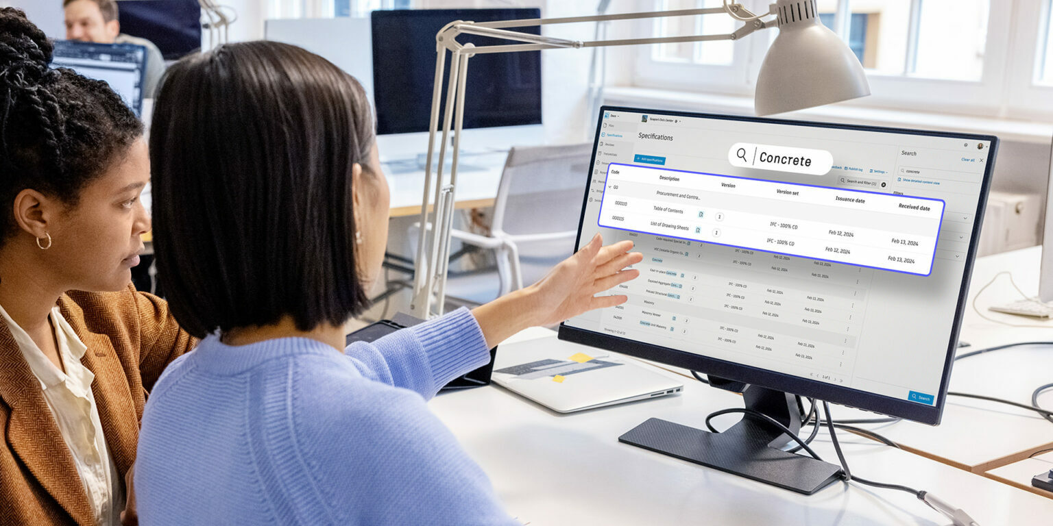 Especificaciones en Autodesk Build y Docs